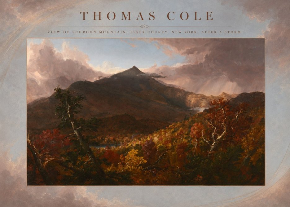 Thomas Cole View of Schroon Mountain, Essex County, New York, After a Storm No3 - Juliste