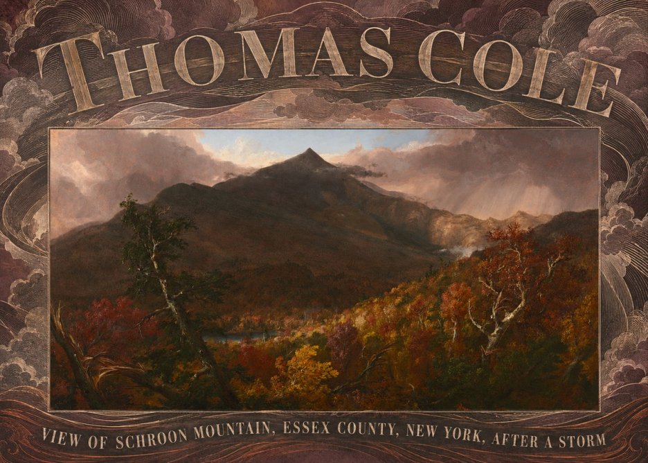 Thomas Cole View of Schroon Mountain, Essex County, New York, After a Storm No5 - Juliste