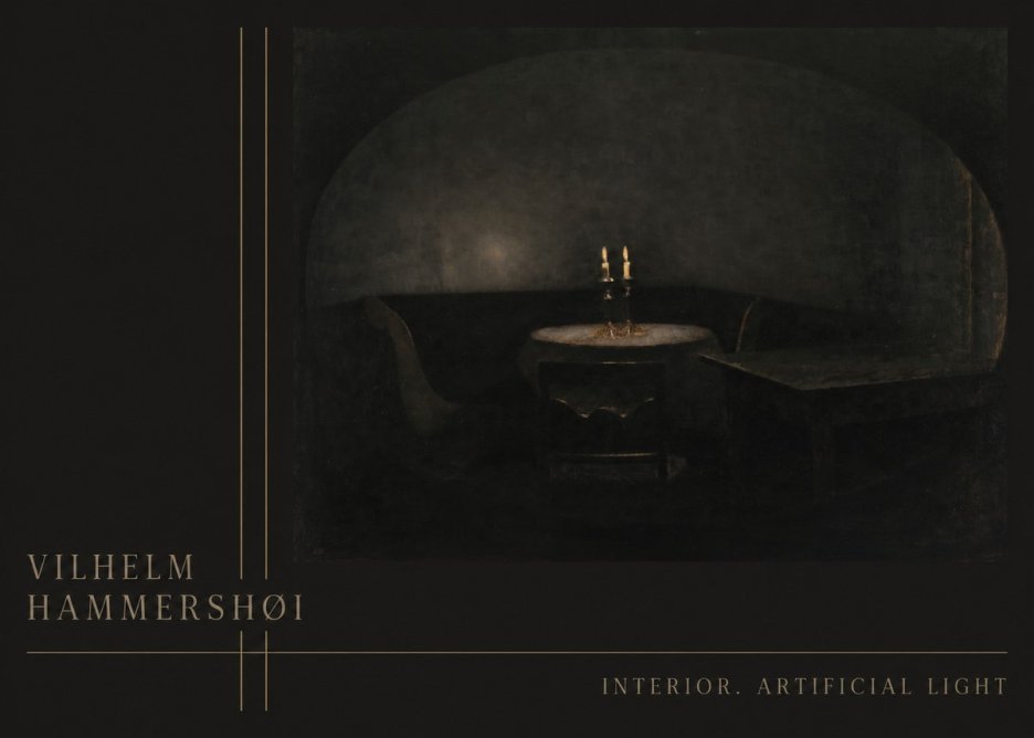 Vilhelm Hammershøi Interior. Artificial Light No3 - Juliste