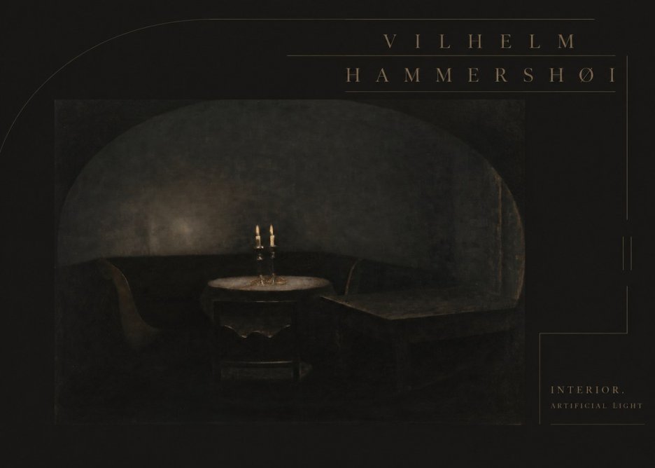 Vilhelm Hammershøi Interior. Artificial Light No6 - Juliste