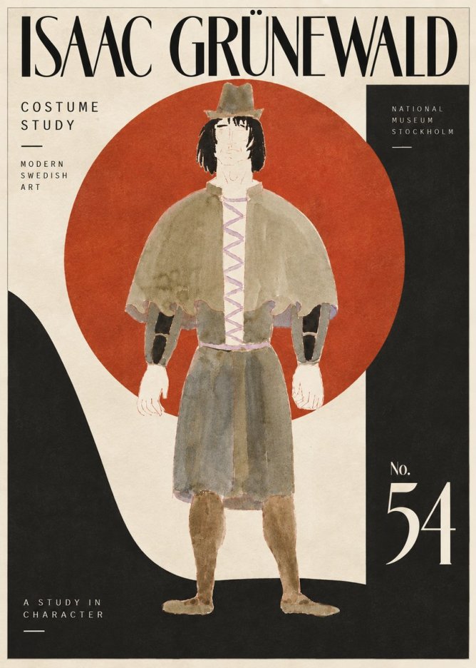 Isaac Grünewald Costume Study V No6 - Juliste