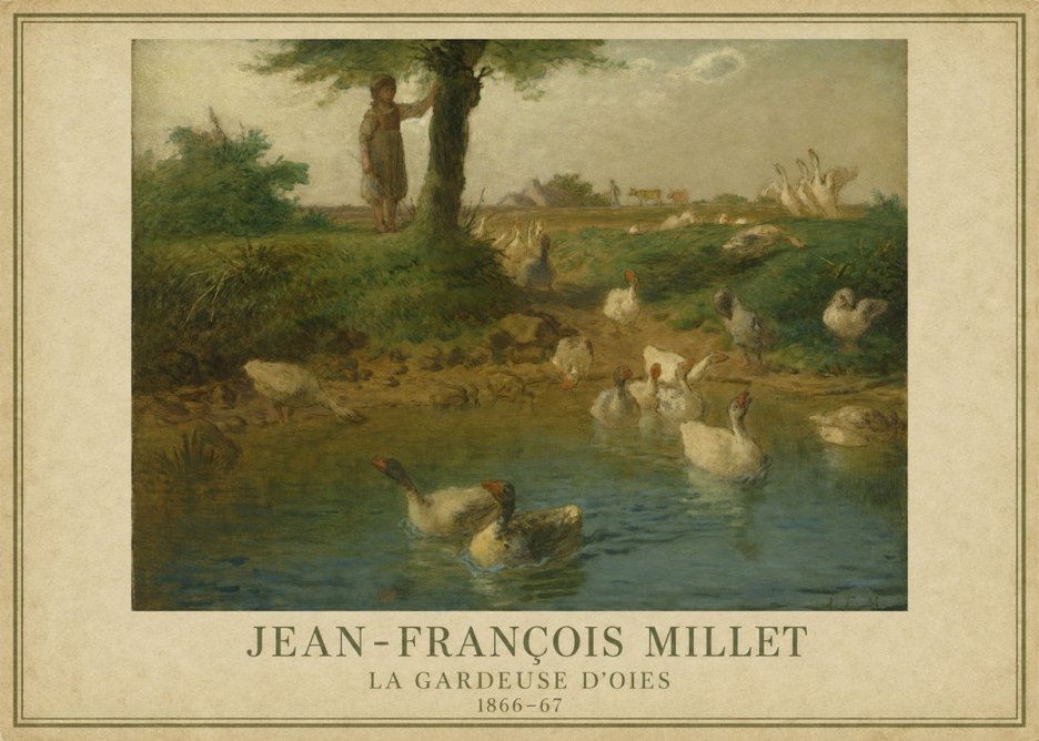 Jean-François Millet La Gardeuse D'oies No1 - Juliste
