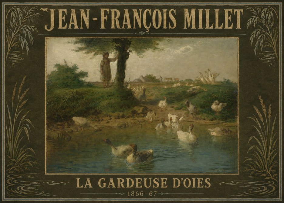Jean-François Millet La Gardeuse D'oies No4 - Juliste