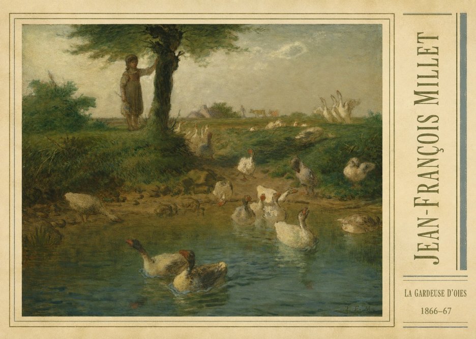 Jean-François Millet La Gardeuse D'oies No5 - Juliste