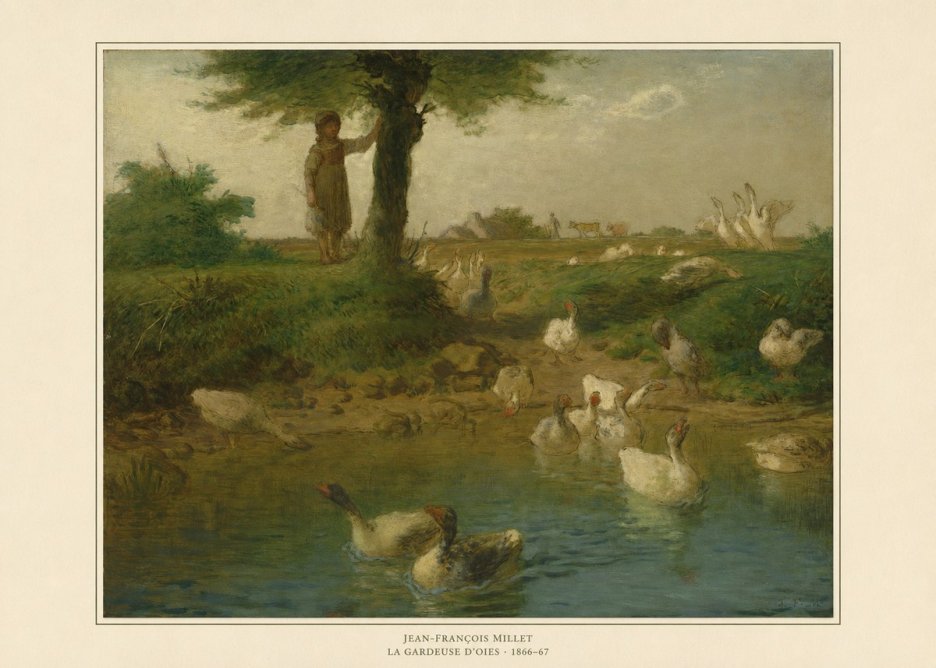 Jean-François Millet La Gardeuse D'oies No6 - Juliste
