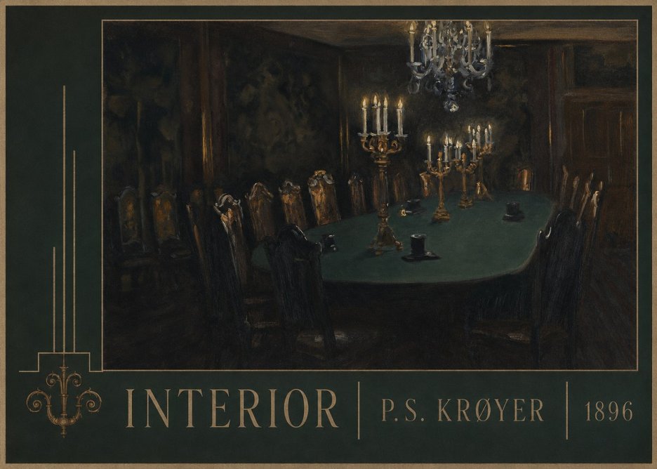 P.S. Krøyer Interior No3 - Juliste