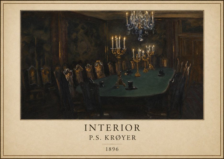 P.S. Krøyer Interior No6 - Juliste
