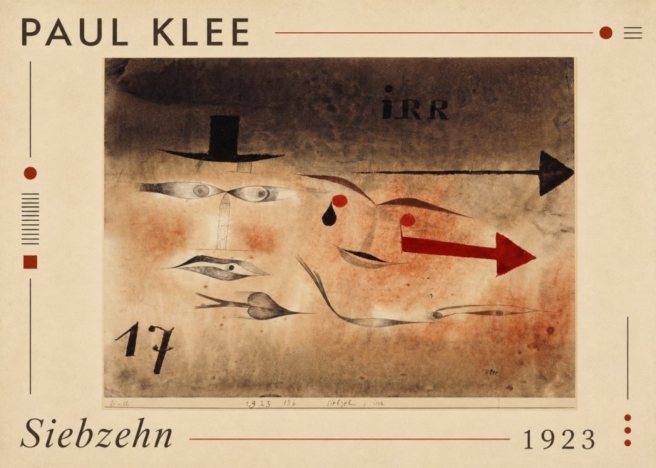 Paul Klee Siebzehn, Irr No1 - Juliste