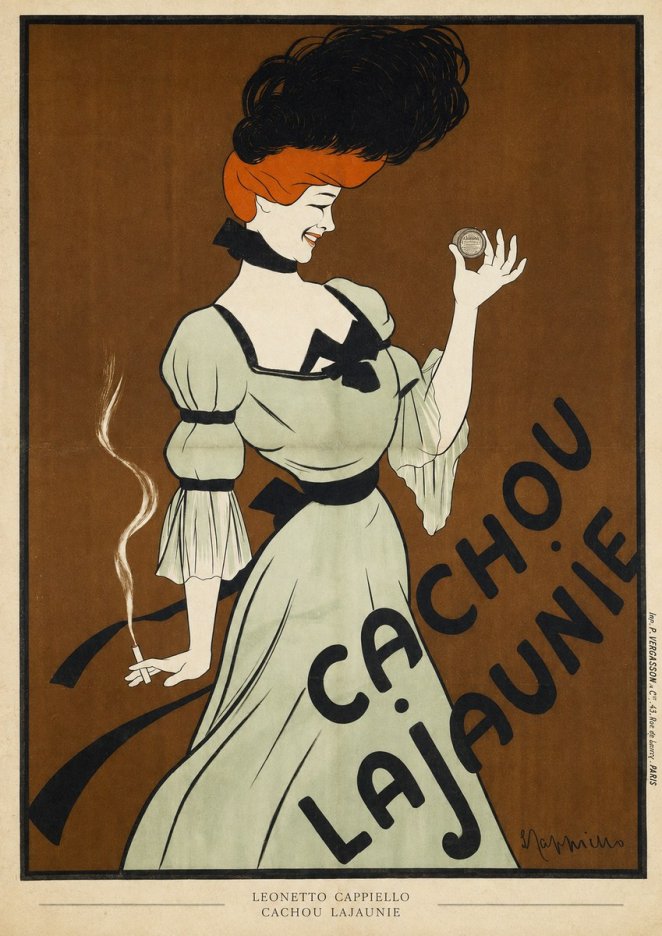 Leonetto Cappiello Cachou Lajaunie No6 - Juliste