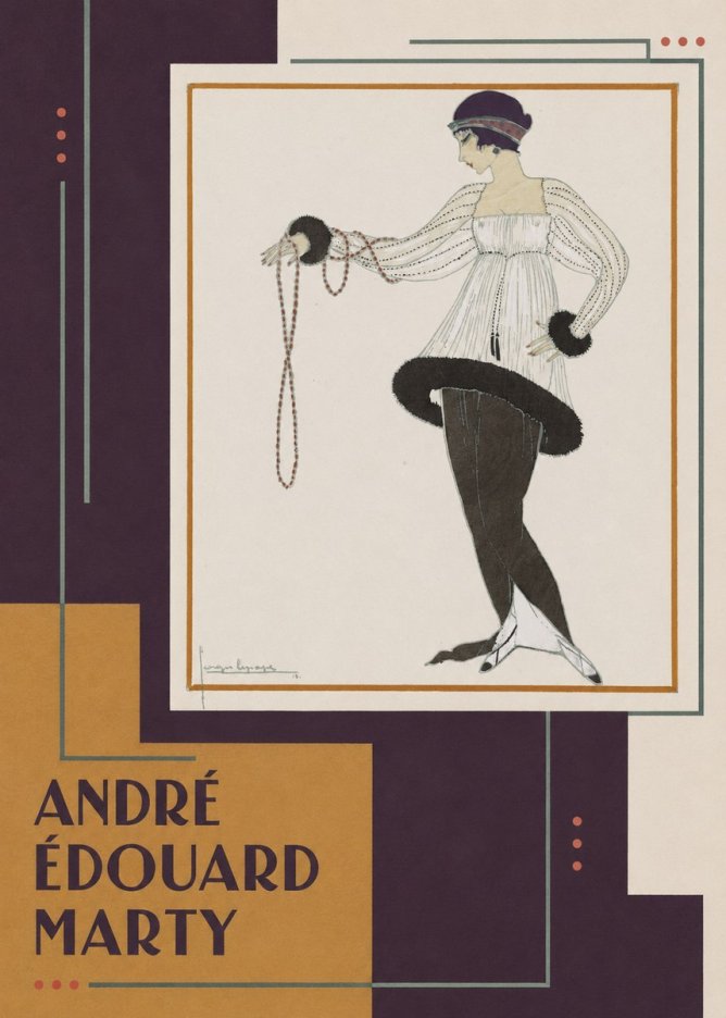 André Édouard Marty Elegant Woman with Pearl Necklace No5 - Juliste