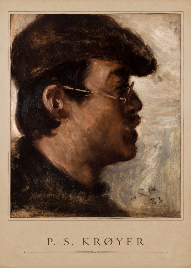 P.S. Krøyer Self-portrait with a Cap No1 - Juliste
