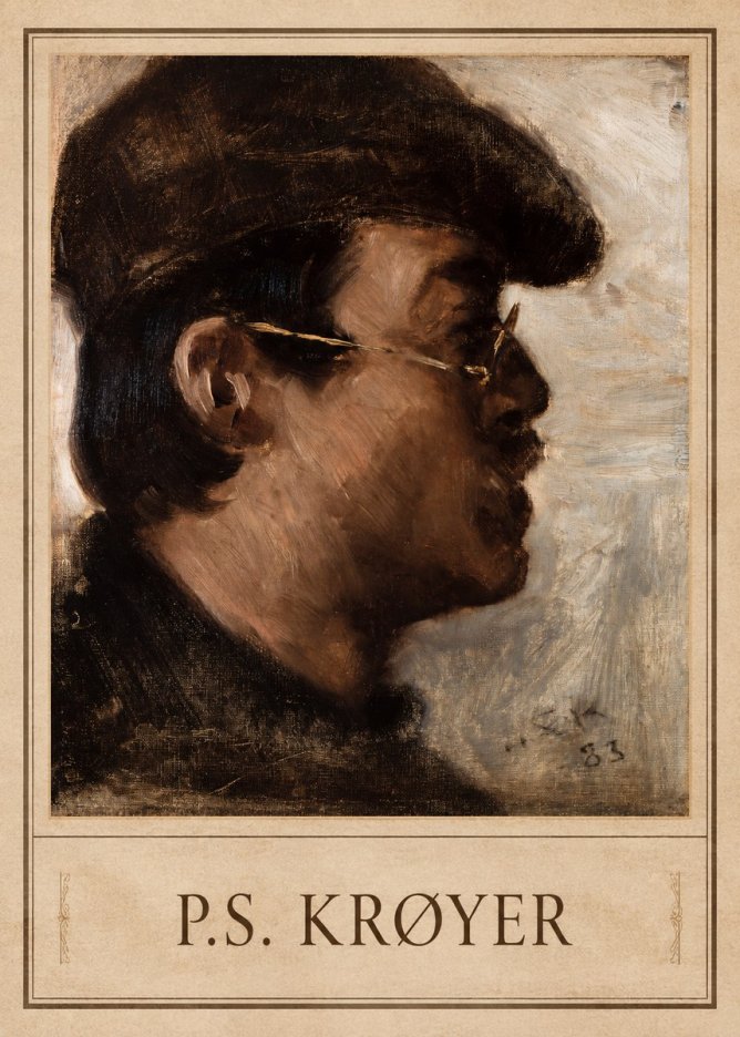 P.S. Krøyer Self-portrait with a Cap No2 - Juliste
