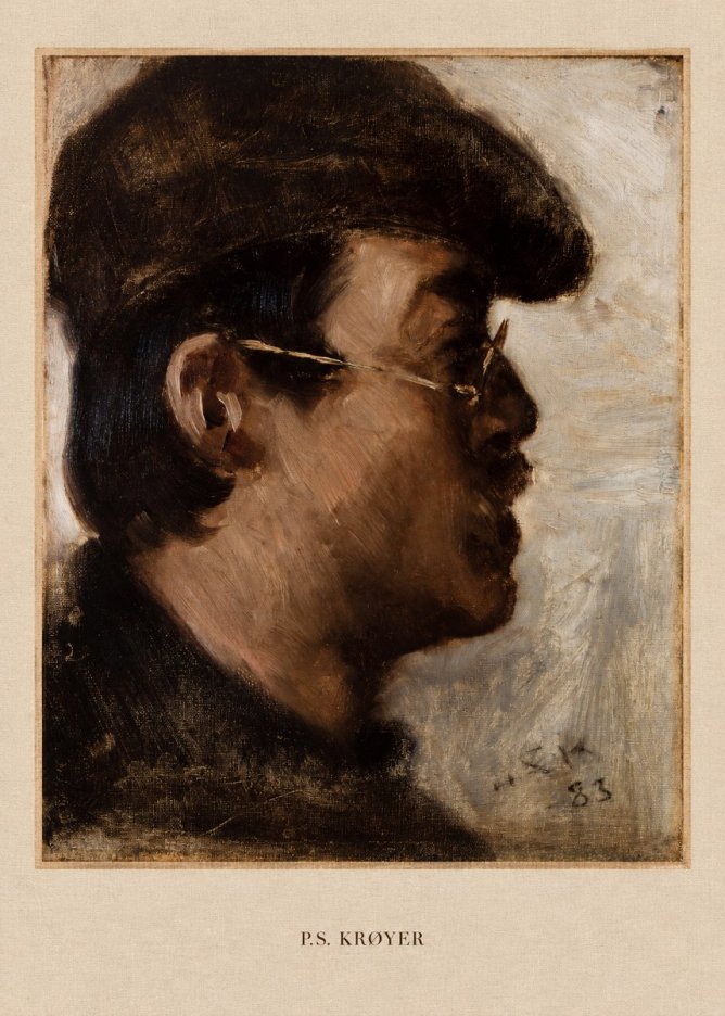 P.S. Krøyer Self-portrait with a Cap No5 - Juliste