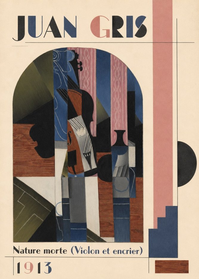 Juan Gris Nature Morte (Violon Et Encrier) No3 - Juliste