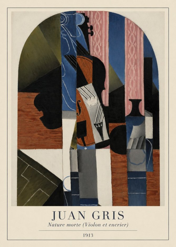 Juan Gris Nature Morte (Violon Et Encrier) No4 - Juliste