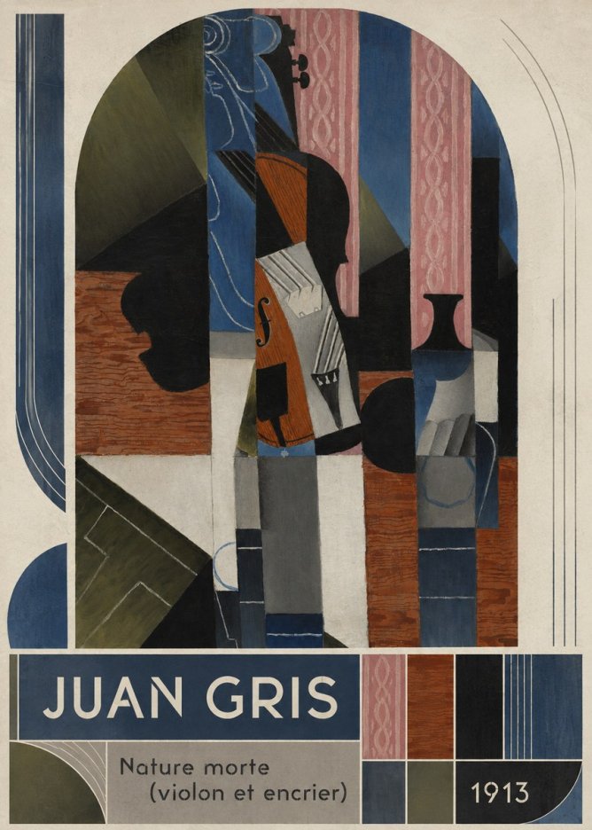 Juan Gris Nature Morte (Violon Et Encrier) No6 - Juliste