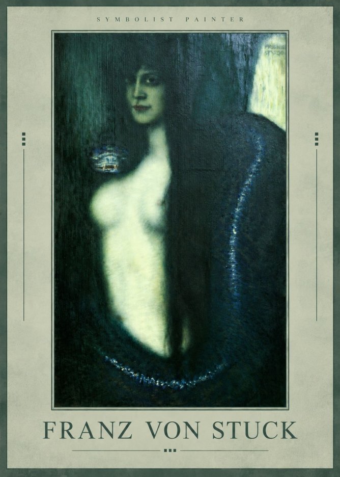 Franz von Stuck Die Sünde No3 - Juliste