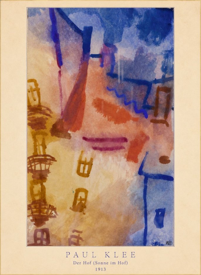 Paul Klee Der Hof (Sonne Im Hof) No3 - Juliste