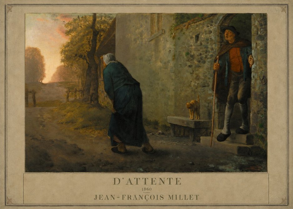 Jean-François Millet D'attente No1 - Juliste