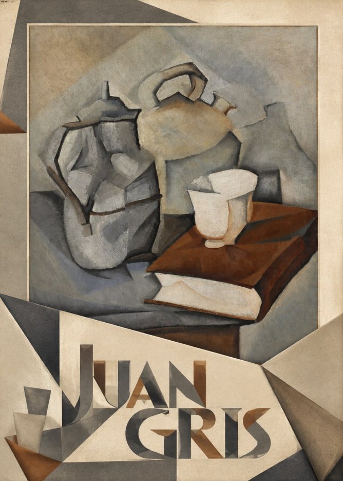 Juan Gris Still Life with Book and Vessels No6 - Juliste