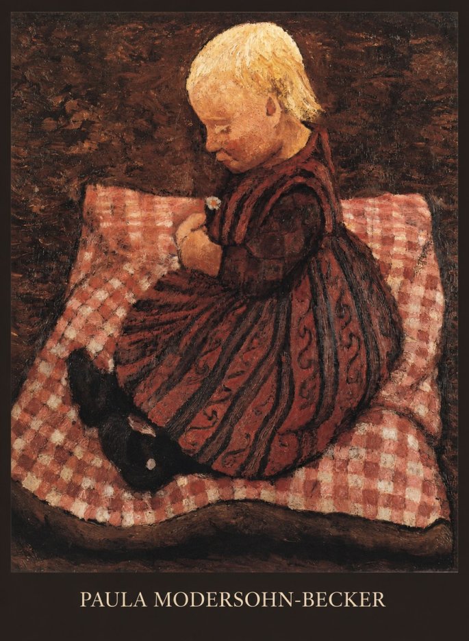 Paula Modersohn-Becker Girl with Flower No6 - Juliste