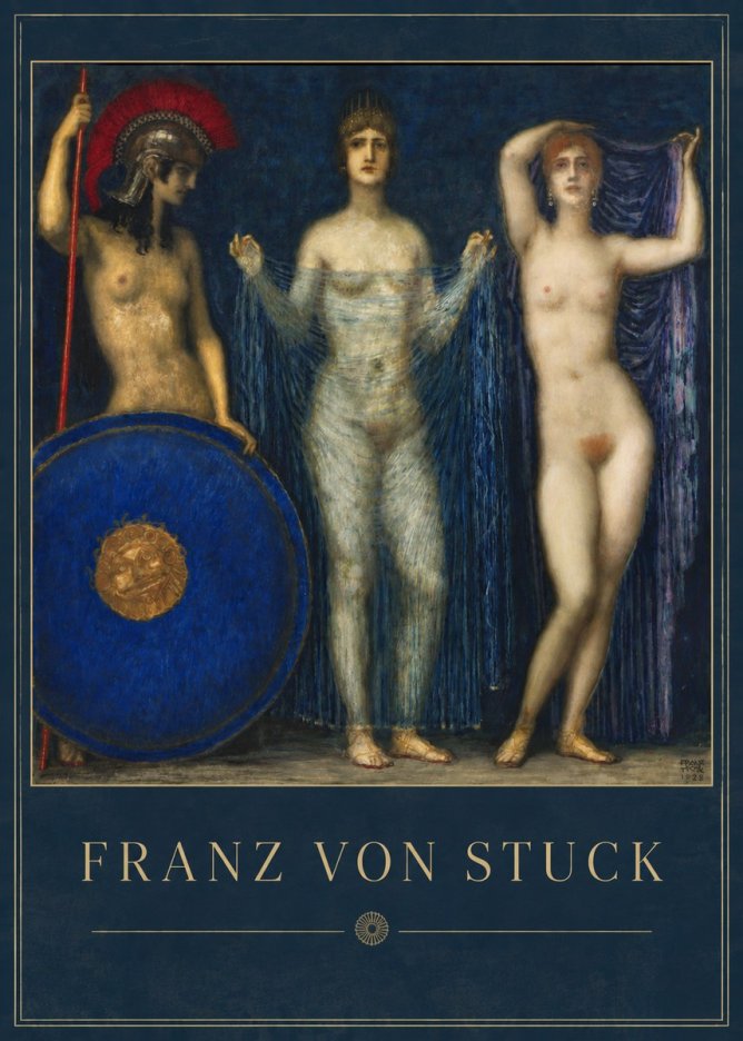 Franz von Stuck The Three Nudes No3 - Juliste