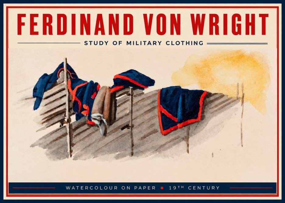 Ferdinand von Wright Study of Military Clothing No2 - Juliste