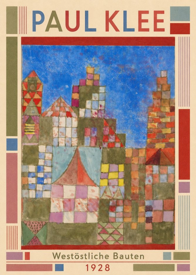 Paul Klee Westöstliche Bauten No1 - Juliste