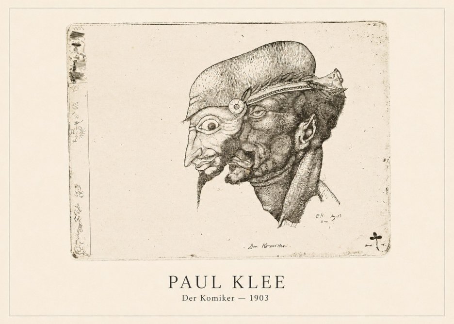 Paul Klee Der Komiker No4 - Juliste