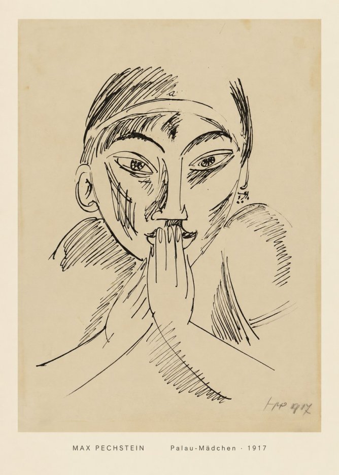 Max Pechstein Palau-mädchen No4 - Juliste