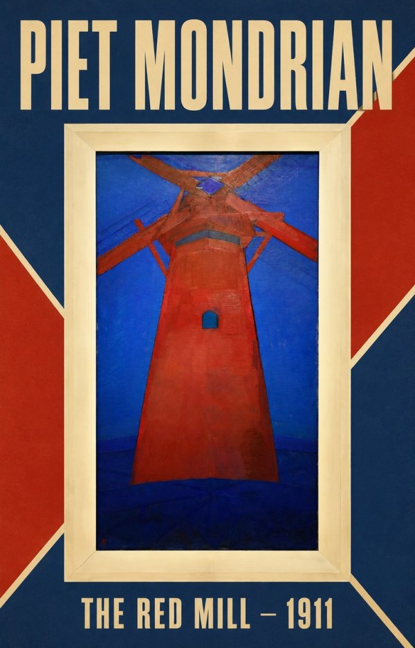 Piet Mondrian The Red Mill No3 - Juliste