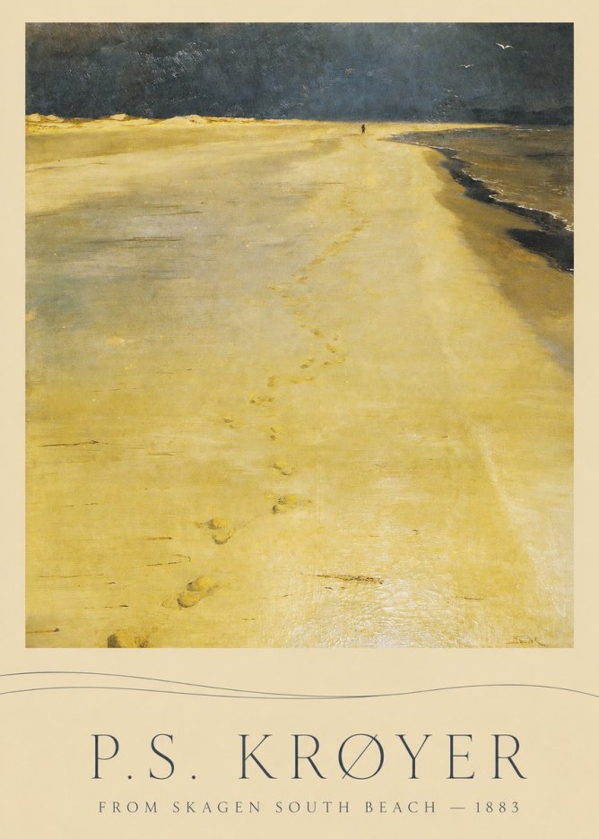 P.S. Krøyer From Skagen South Beach No3 - Juliste