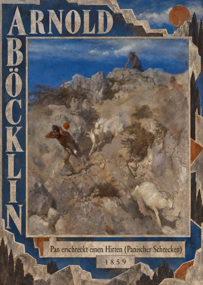 Arnold Böcklin Pan Erschreckt Einen Hirten (Panischer Schrecken) No5 - Juliste