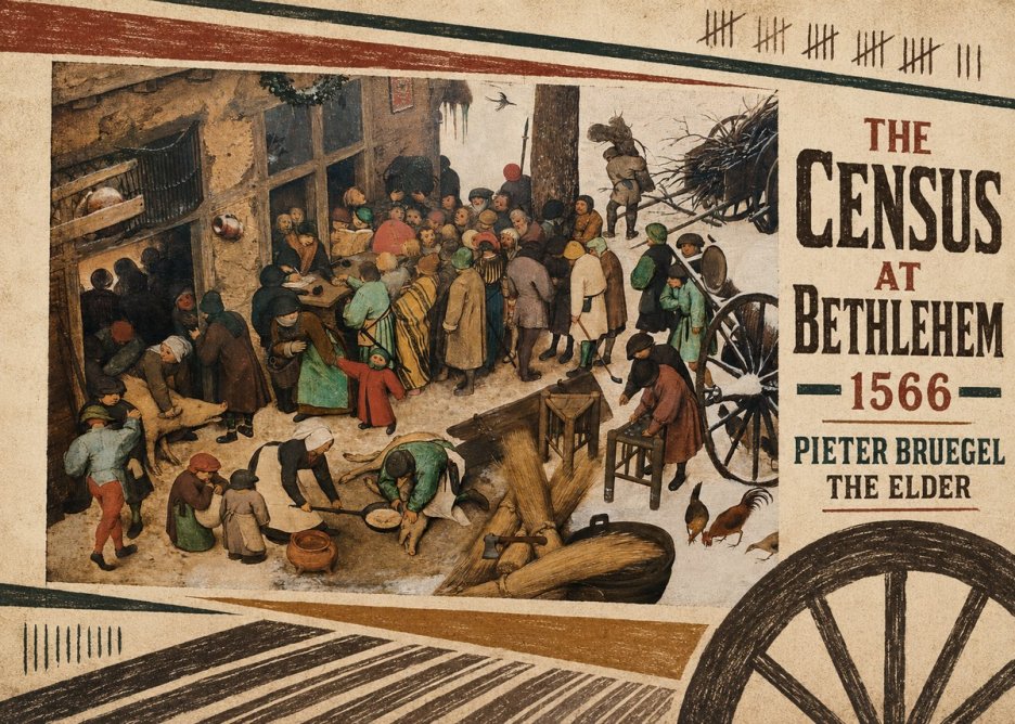 Pieter Bruegel The Census at Bethlehem III No6 - Juliste