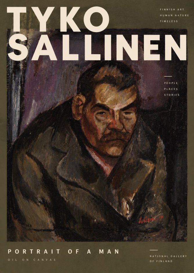 Tyko Sallinen Portrait of a Man V No4 - Juliste