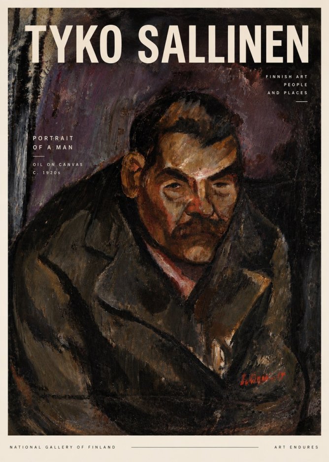 Tyko Sallinen Portrait of a Man V No5 - Juliste