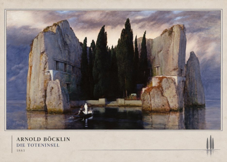 Arnold Böcklin Die Toteninsel V No4 - Juliste