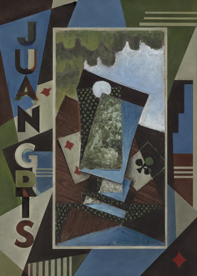 Juan Gris Playing Cards and a Siphon No2 - Juliste