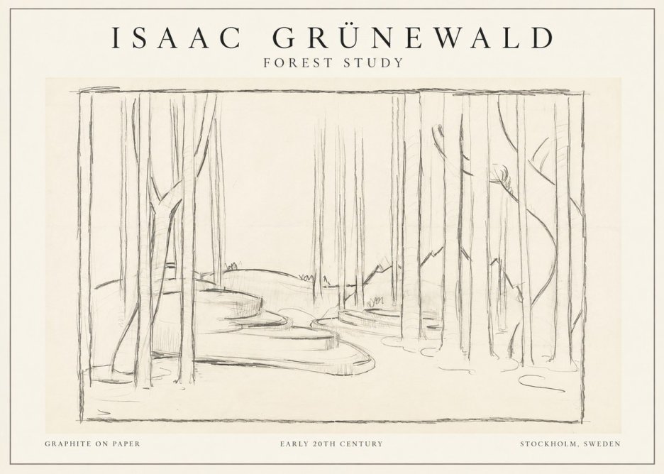 Isaac Grünewald Forest Path No2 - Juliste