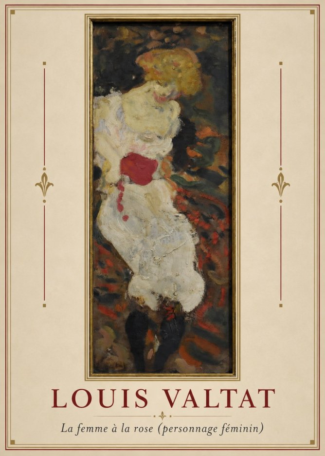 Louis Valtat La Femme À La Rose (Personnage Féminin) No2 - Juliste