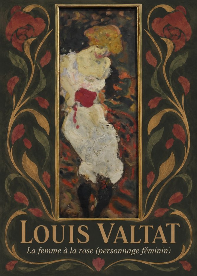 Louis Valtat La Femme À La Rose (Personnage Féminin) No6 - Juliste