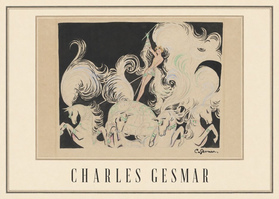 Charles Gesmar Art Deco Fantasy No4 - Juliste