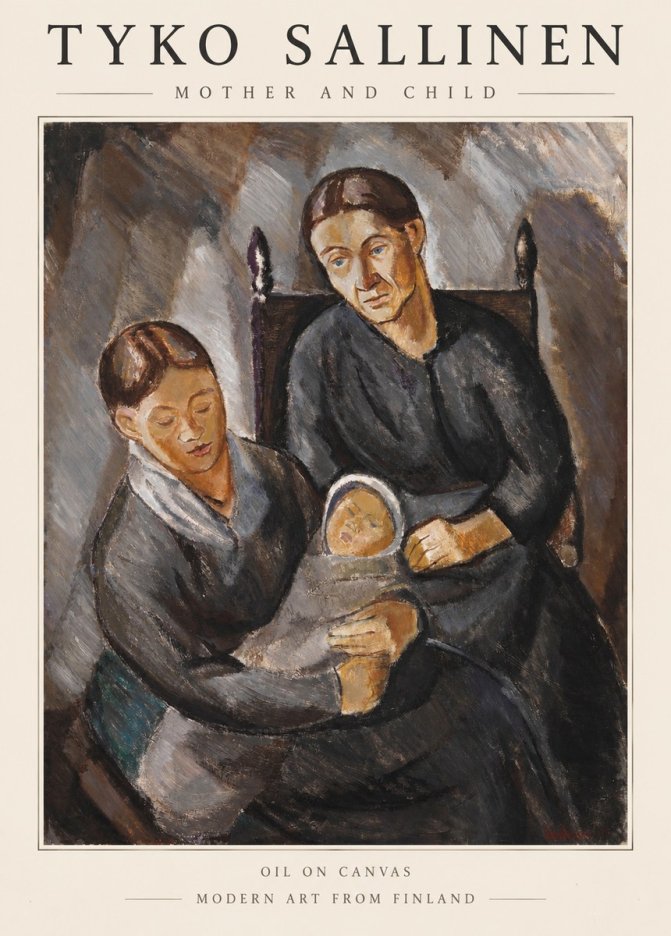 Tyko Sallinen Mother and Child No1 - Juliste