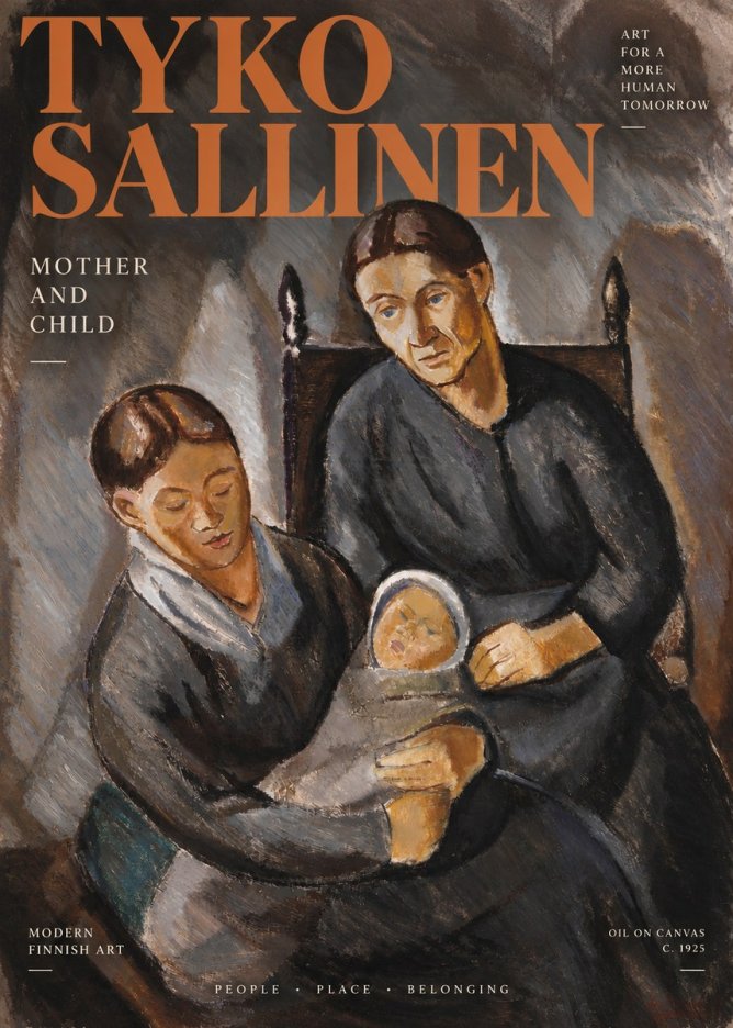 Tyko Sallinen Mother and Child No3 - Juliste