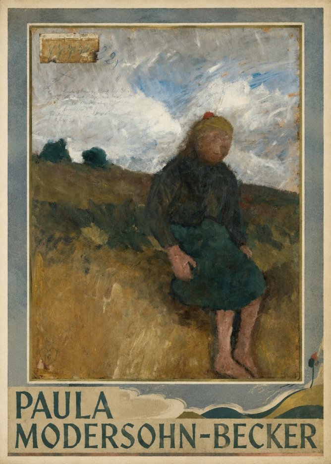 Paula Modersohn-Becker Seated Girl in the Moor No2 - Juliste