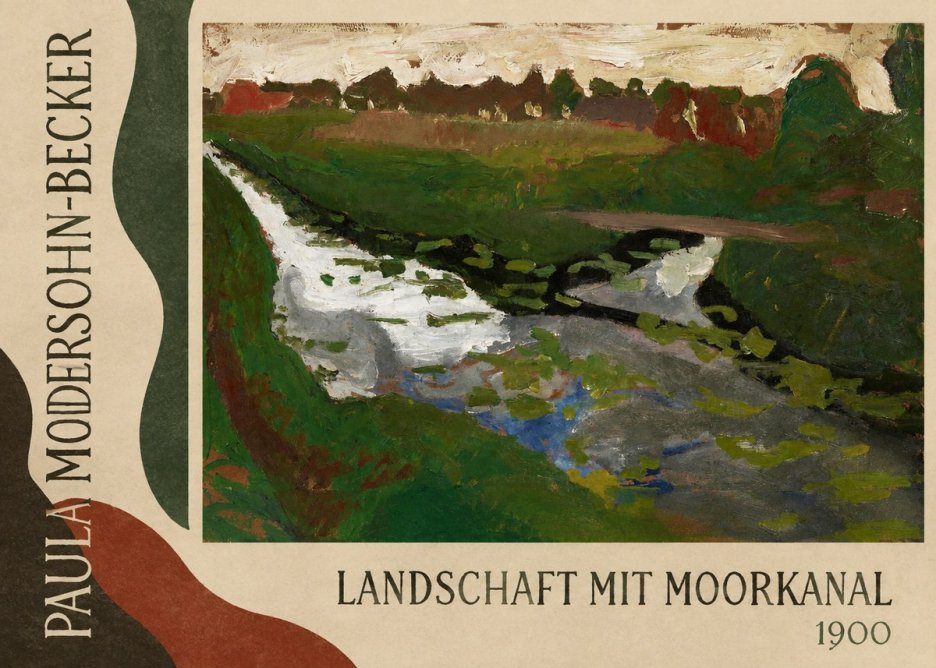 Paula Modersohn-Becker Landschaft Mit Moorkanal No4 - Juliste