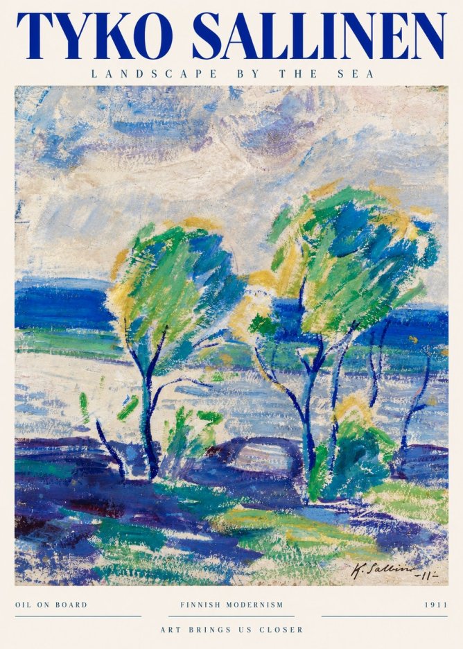 Tyko Sallinen Landscape by the Sea No3 - Juliste