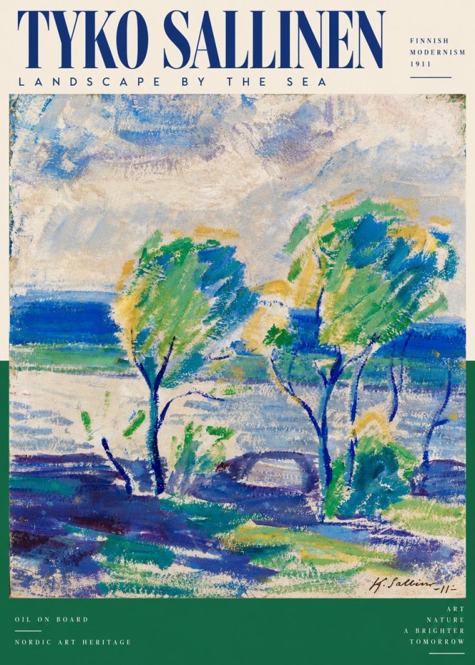 Tyko Sallinen Landscape by the Sea No5 - Juliste