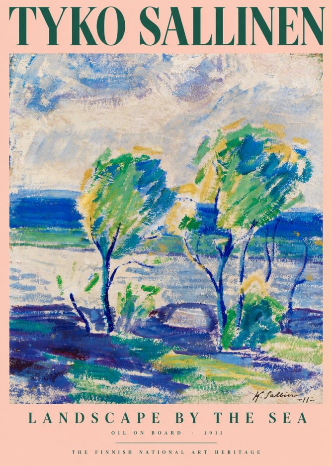 Tyko Sallinen Landscape by the Sea No6 - Juliste