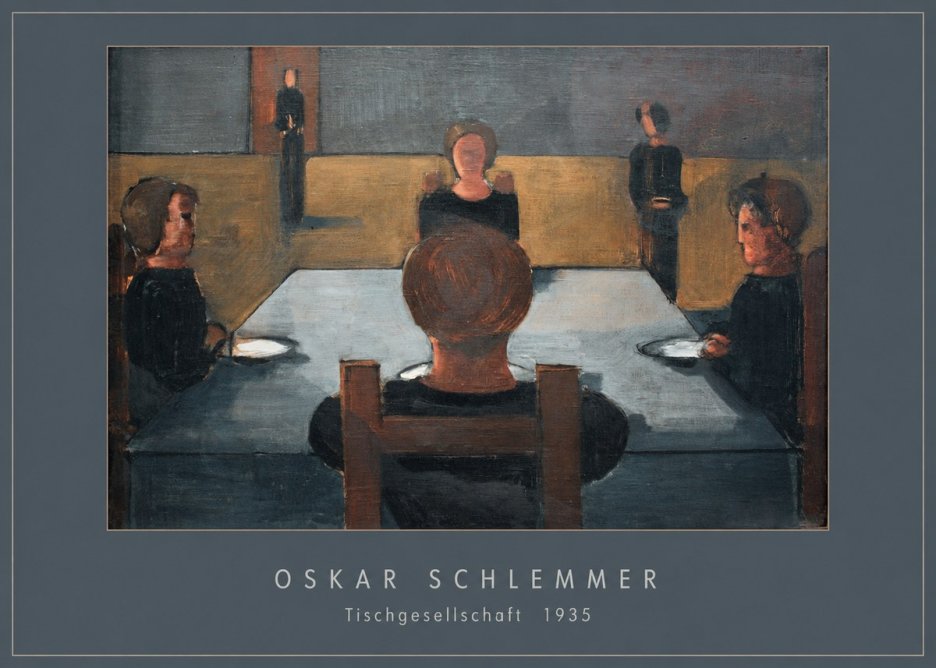 Oskar Schlemmer Tischgesellschaft No4 - Juliste